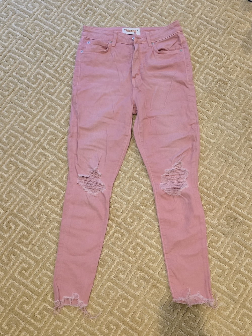Derek Lam Denim Women’s Distressed Pink Skinny Jeans, Size 26
